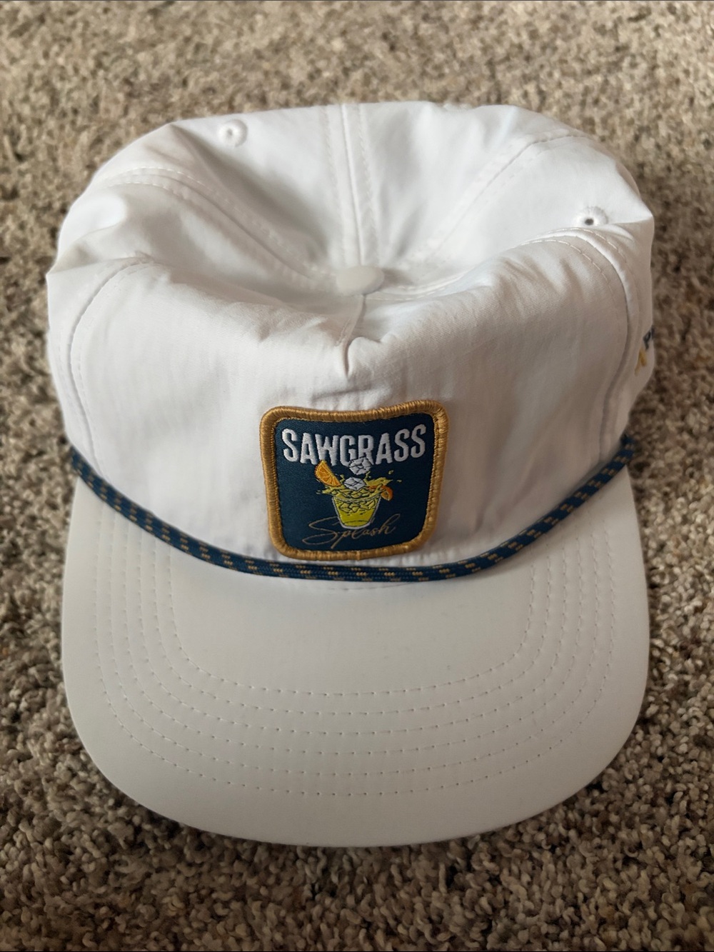 Sawgrass White Men's Rope-Trim Cap